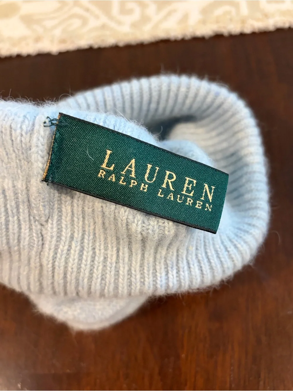 Ralph Lauren Rabbit Hair Wool Kids Diamond-Knit Beanie